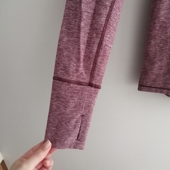 Lululemon Warm Your Core Long Sleeve Pleated Back Bordeaux Burgundy Small - Picture 11 of 16